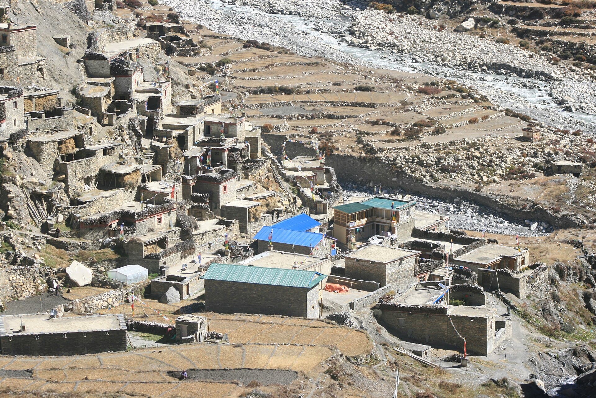 Phu Village in the restricted Nar Phu Valley of Nepal