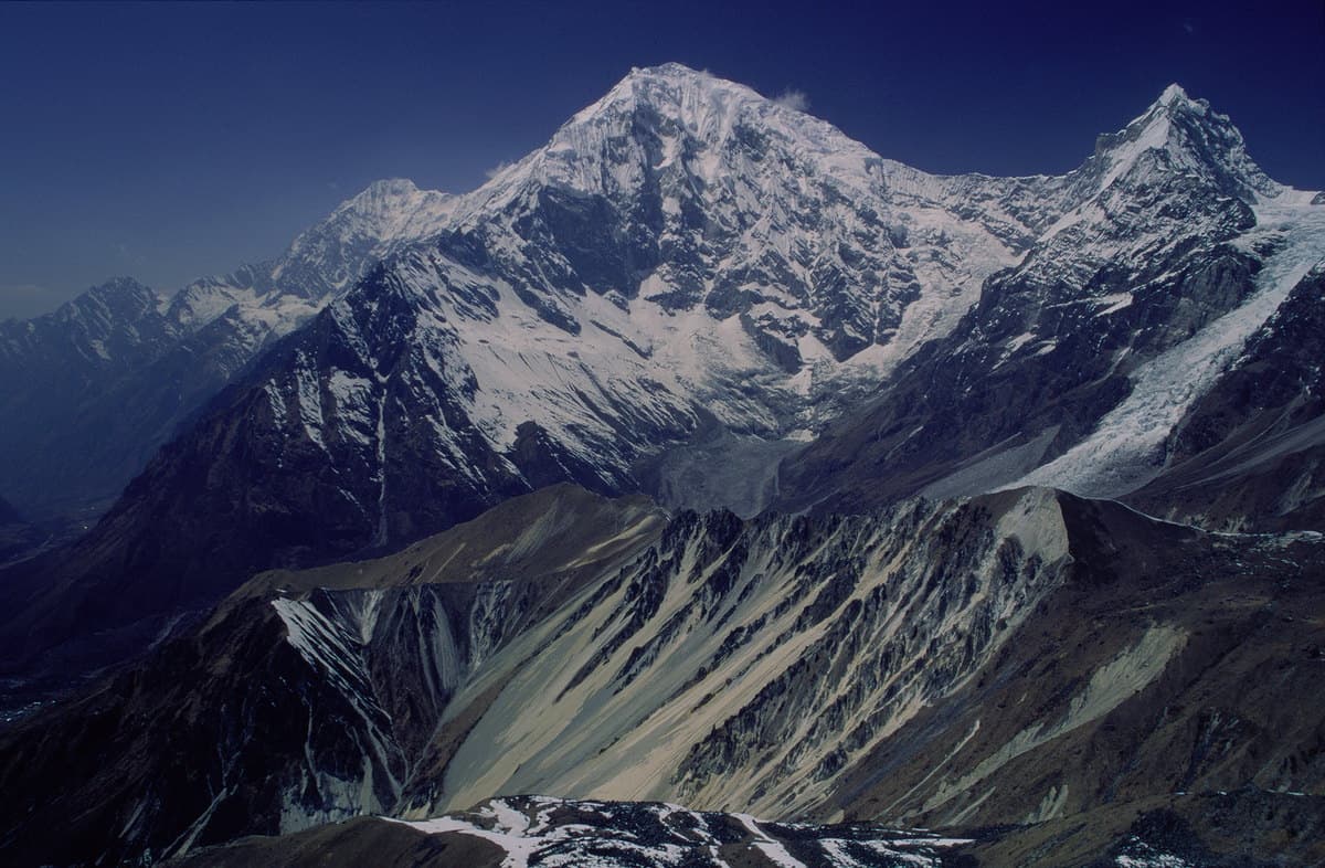Langtang Lirung and glaciers in Central Nepal