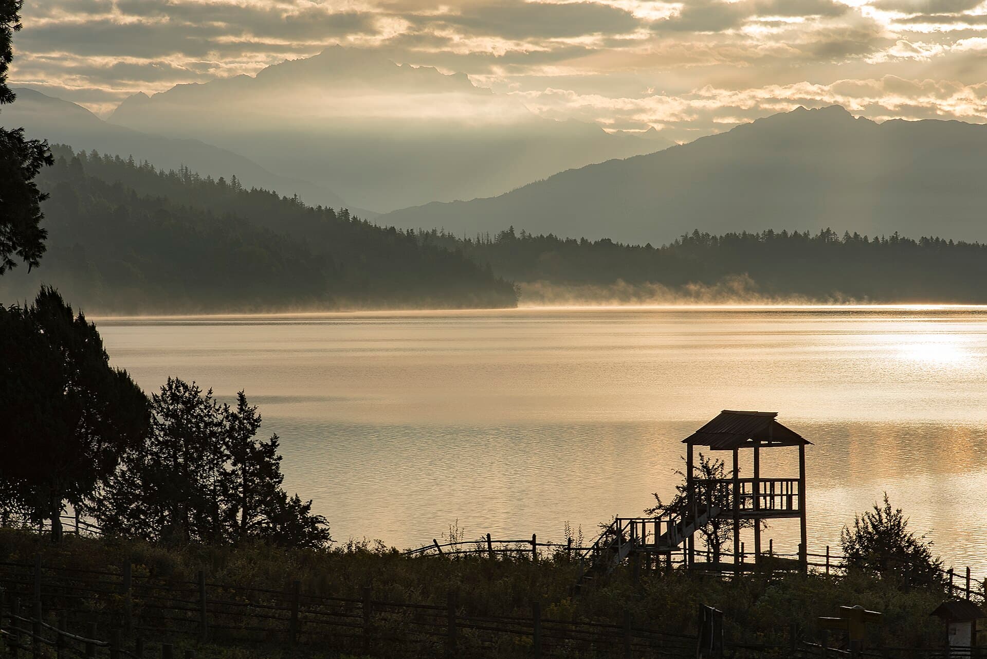 Rara Lake and pine forests in Karnali Nepal
